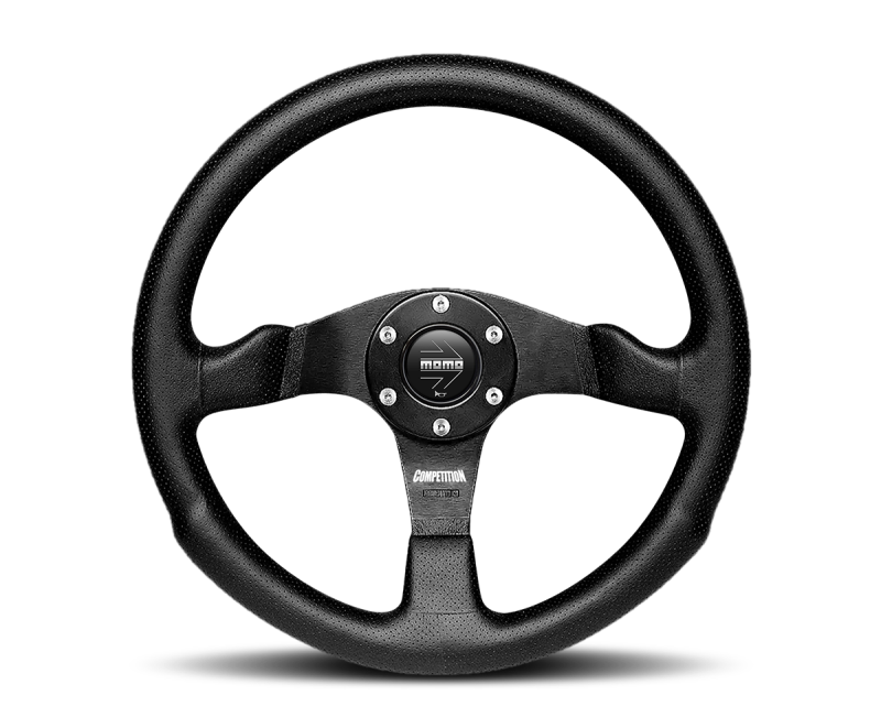 MOMO COM35BK0B Momo Competition Steering Wheel 350 mm - Black AirLeather/Black Spokes