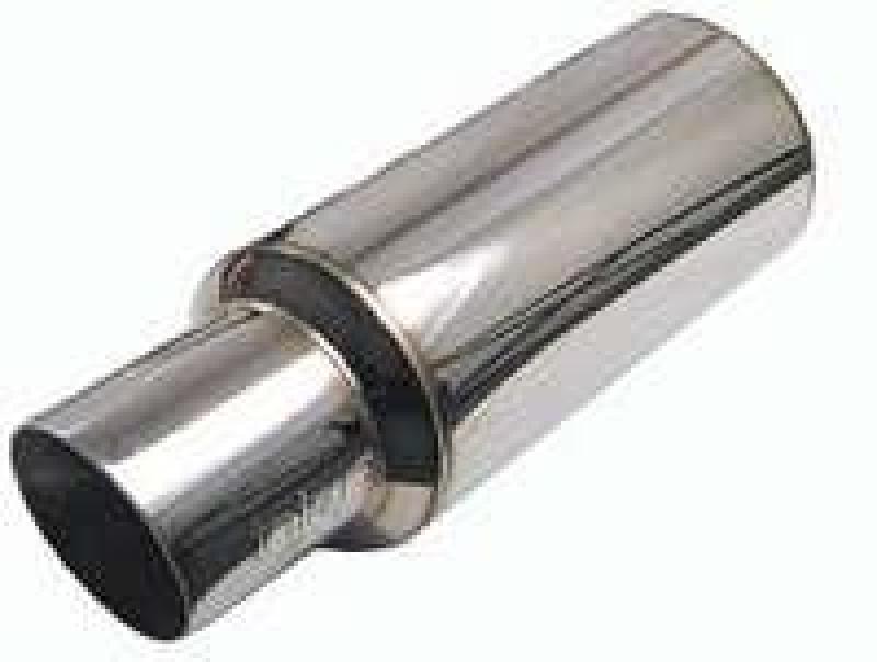 Injen SES225TT 2 3/8 Universal Muffler w/Titanium burnt rolled Tip and stainless steel resonated inner wall