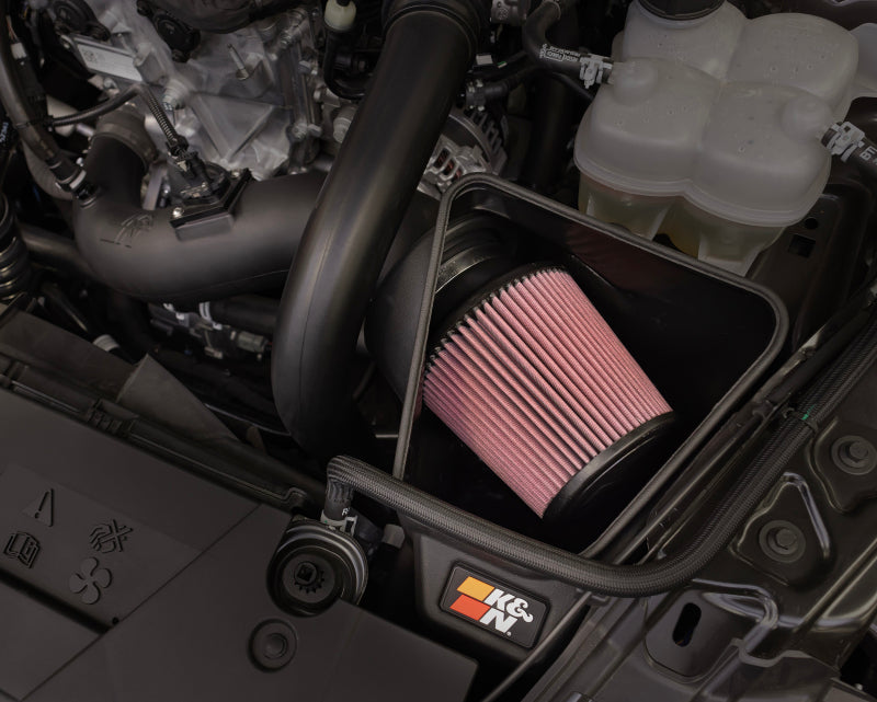 K&N Engineering 63-2627 K&N 2024 Ford Mustang Ecoboost L4-2.3L F/L Turbo AirCharger - Cold Air Intake System