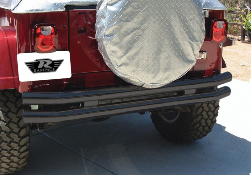 Rampage 7649 1987-1995 Jeep Wrangler(YJ) Double Tube Bumper - Black