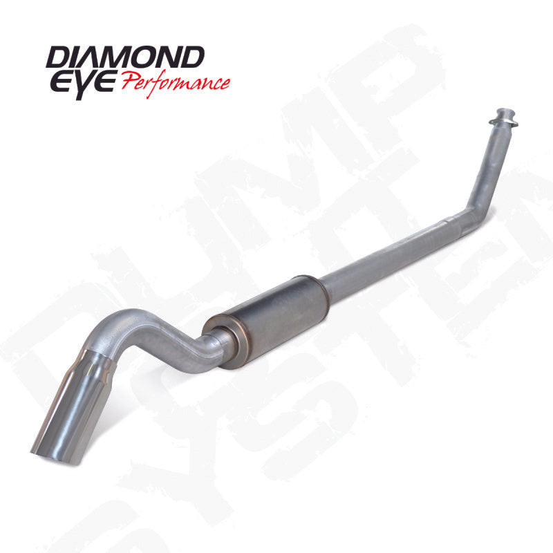 Diamond Eye Performance K4212A-TDRP Diamond Eye 4in AL TURBO BACK SGL DUMP OUT 94-02 DODGE NO MFLR INCLUDING TIP