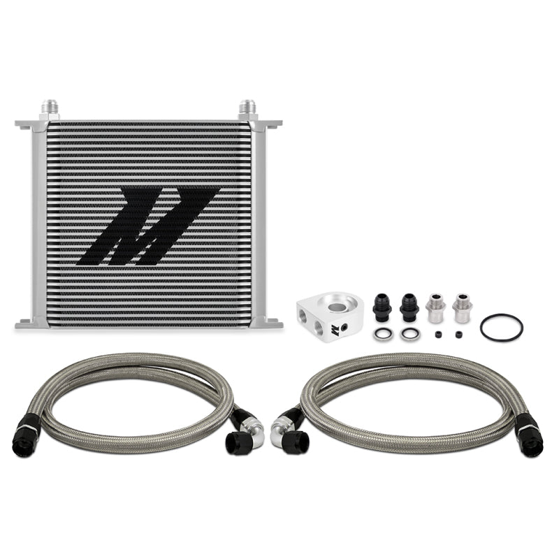 Mishimoto MMOC-U34SL Universal Oil Cooler Kit 34-Row Silver