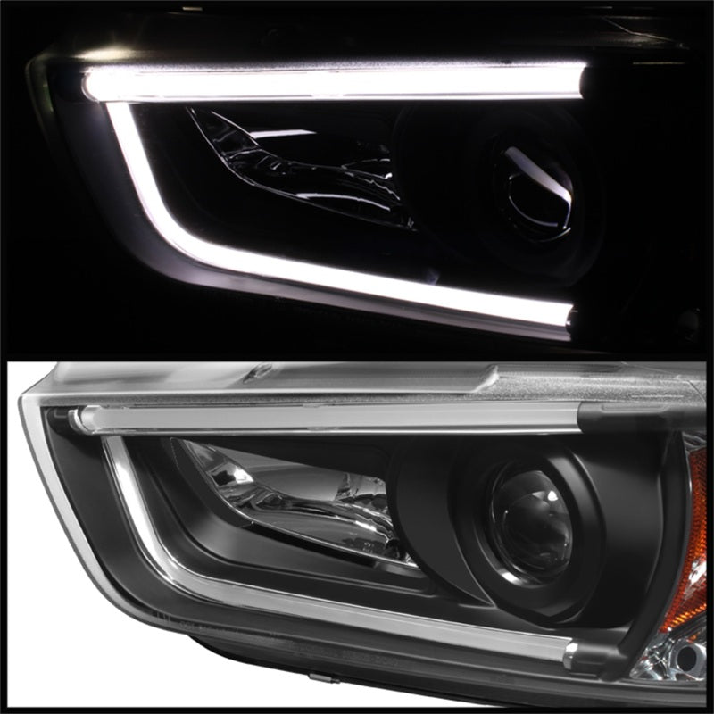 SPYDER 5074188 Spyder Dodge Charger 11-14 Projector Headlights Halogen - Light Tube DRL Blk PRO-YD-DCH11-LTDRL-BK