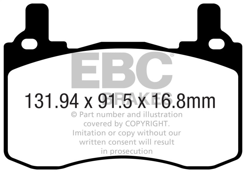 EBC DP42357R 2019+ Genesis G70 2.0T (Brembo) Yellowstuff Rear Brake Pads