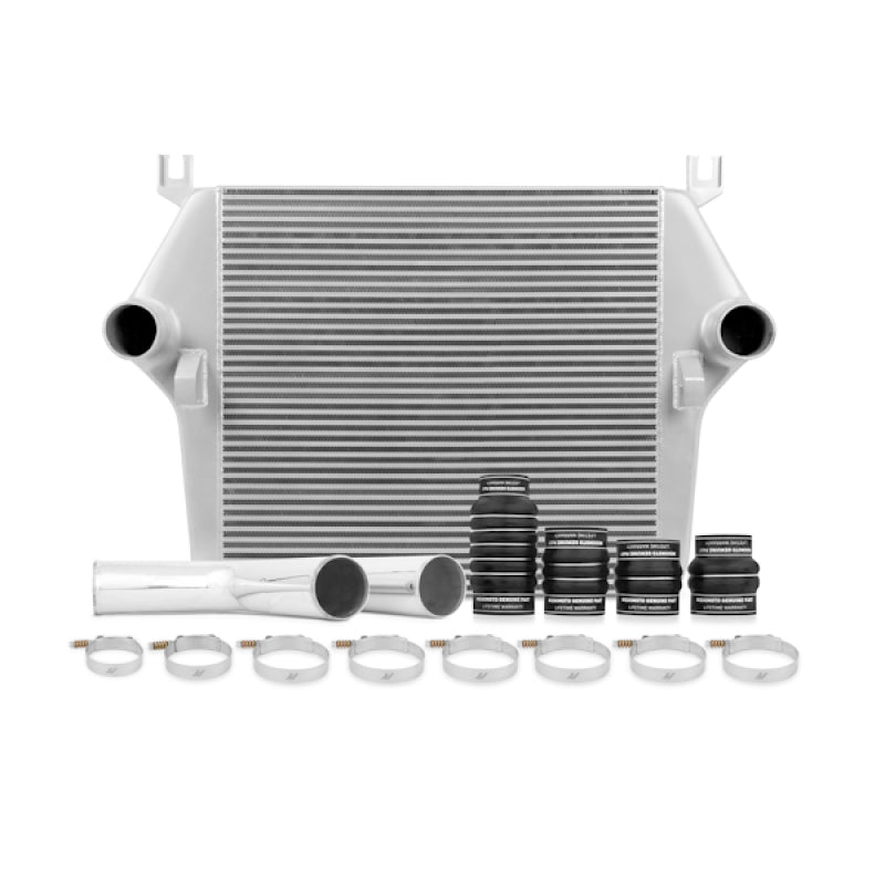 Mishimoto MMINT-RAM-03KSL 03-07 Dodge 5.9L Cummins Intercooler Kit w/ Pipes (Silver)
