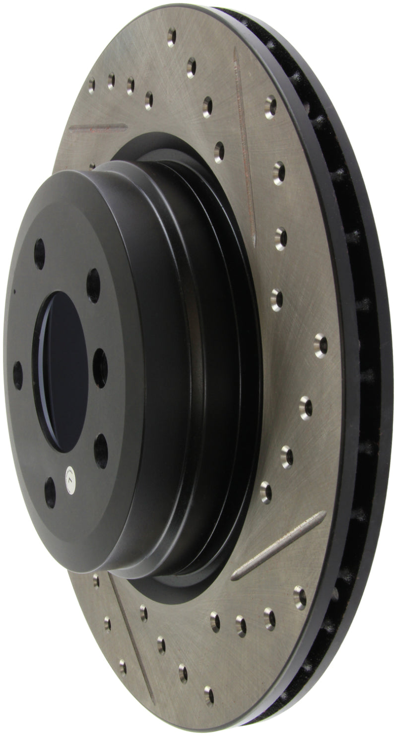 Stoptech 127.34080L StopTech 06 BMW 330 / 07-09 BMW 335 Slotted & Drilled Left Rear Rotor