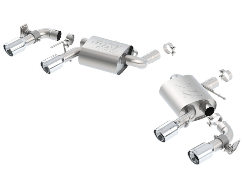 Borla 11925 16 Chevy Camaro SS 6.2L w/ Dual NPP Atak Quad RD RL Tips Dual Exit Rear Section Exhaust