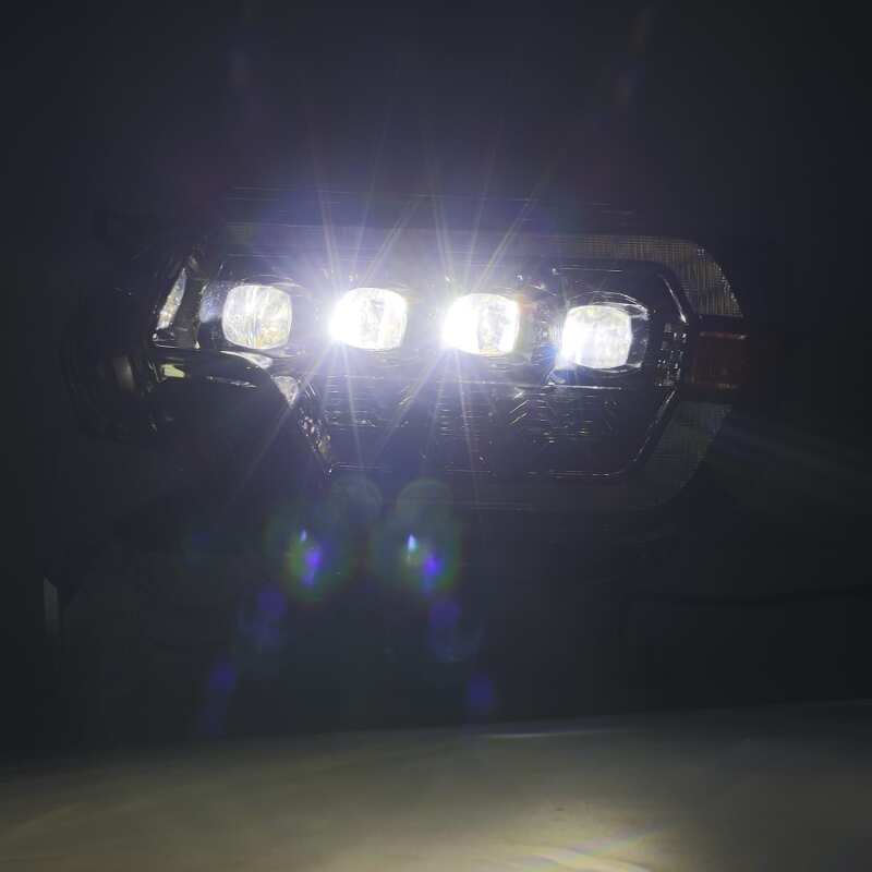 AlphaRex 880752 12-15 Toyota Tacoma NOVA LED Proj Headlights Plank Alpha Blk w/Activ Light/Seq Signal/DRL