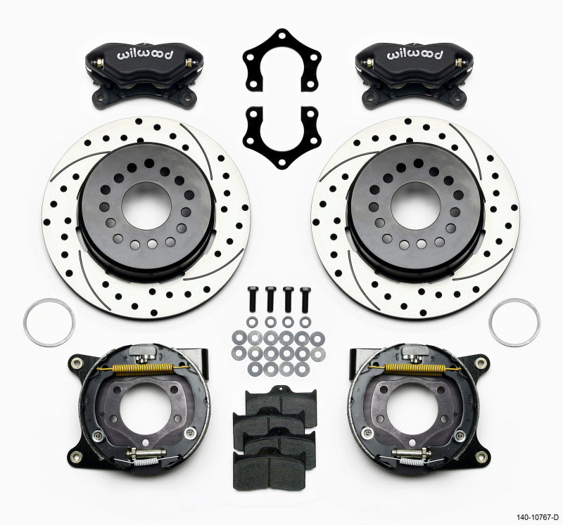 Wilwood WIL140-10767-D Rear Brake Kit Dynalite Mopar/Dana w/PB