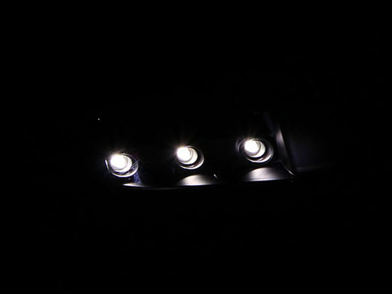 ANZO 111205 1994-2001 Dodge RAM Crystal Headlights Black w/ LED