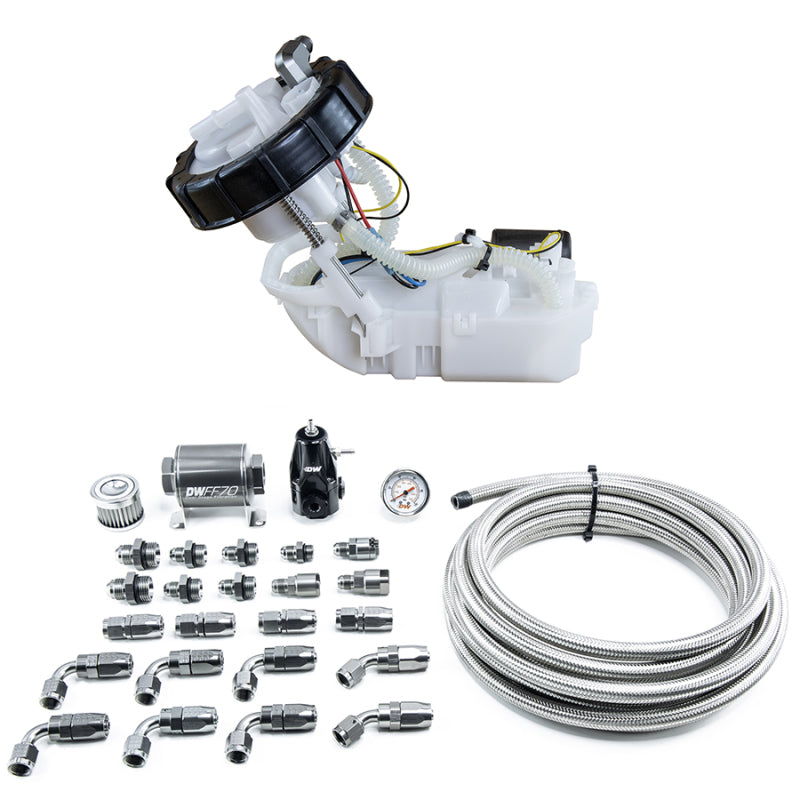 DeatschWerks 9-401-607-7040 01-05 Honda Civic/02-06 Acura RSX DW400 Pump Module & Return Kit w/CPE Fuel Lines