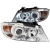 ANZO 121336 2006-2008 BMW 3 Series E90-E91 Projector Headlights w/ Halo w/ LED Bar Chrome (CCFL)