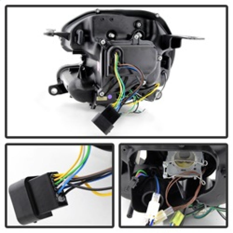 SPYDER 5080615 Spyder Mini Cooper 2010-2012 Projector Headlights Xenon/HID Model- DRL Blk PRO-YD-MC07-HID-DRL-BK