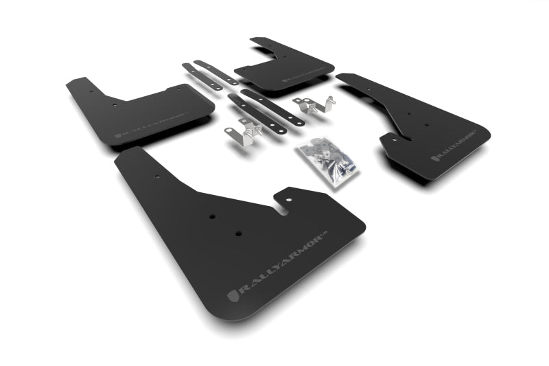 Rally Armor MF67-UR-BLK/GRY 18-22 Toyota Corolla Hatchback Black UR Mud Flap Grey Logo