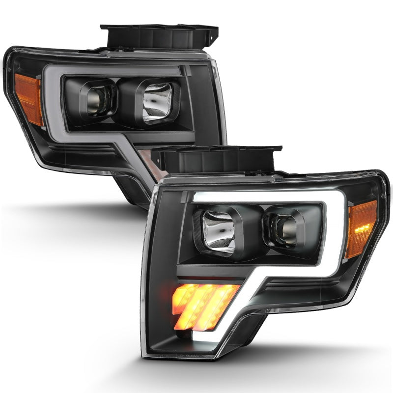 ANZO 111445 2009-2014 Ford F-150 Projector Light Bar G4 H.L. Black Amber