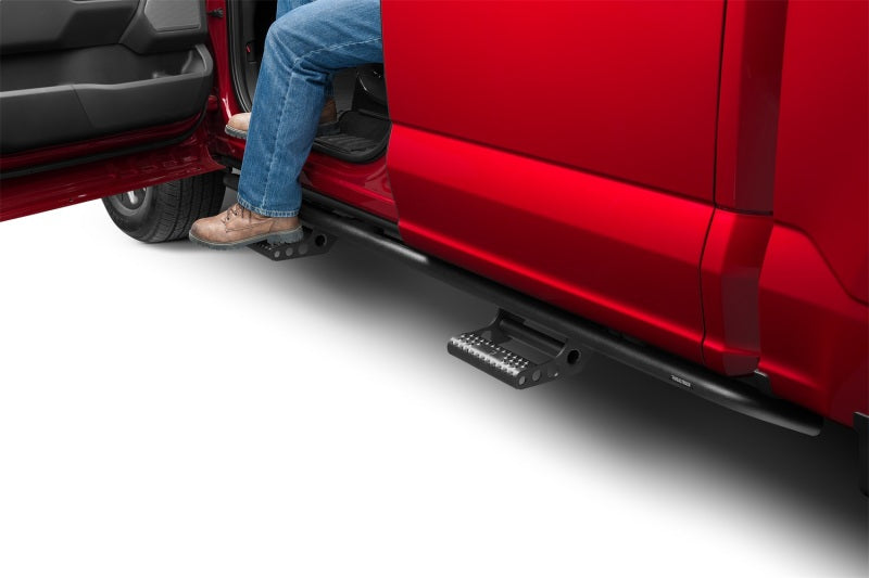 N-Fab F154RKRCCS4 RKR Step System 15-17 Ford F-150 SuperCrew - Tex. Black - 1.75in