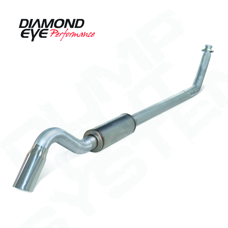 Diamond Eye Performance K4212A-TDRP Diamond Eye 4in AL TURBO BACK SGL DUMP OUT 94-02 DODGE NO MFLR INCLUDING TIP