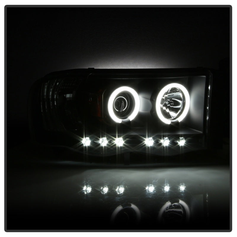 SPYDER 5009951 Spyder Dodge RAM 1500 02-05 03-05 Projector Headlights CCFL Halo LED Blk PRO-YD-DR02-CCFL-BK
