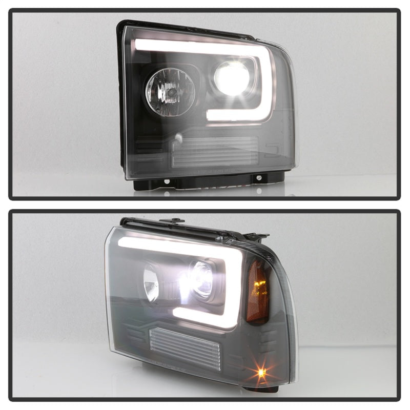 SPYDER 5087911 Spyder 05-07 Ford F250/350/450 Super Duty Projector LED Black PRO-YD-FS05V2PL-BK