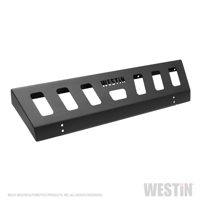Westin 59-80095 18-19 Jeep Wrangler JL Front Bumper Skid Plate - Textured Black