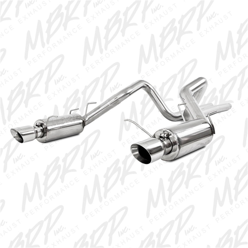 MBRP S7258409 11-14 Ford Mustang GT 5.0L Dual Split Rear Street Version T409 3in Cat Back Exhaust System