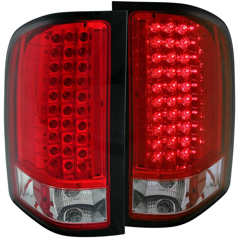 ANZO 311047 2007-2013 Chevrolet Silverado 1500 LED Taillights Red/Clear