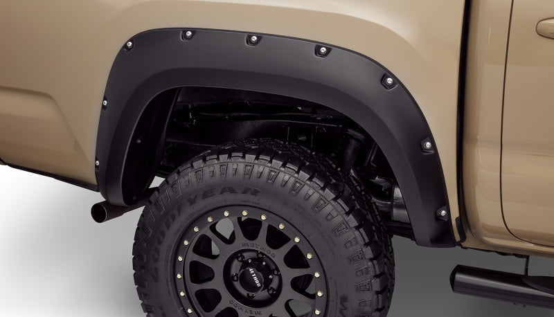 Bushwacker 30922-02 16-18 Toyota Tacoma Pocket Style Flares 4pc 60.5/73.7in Bed - Black