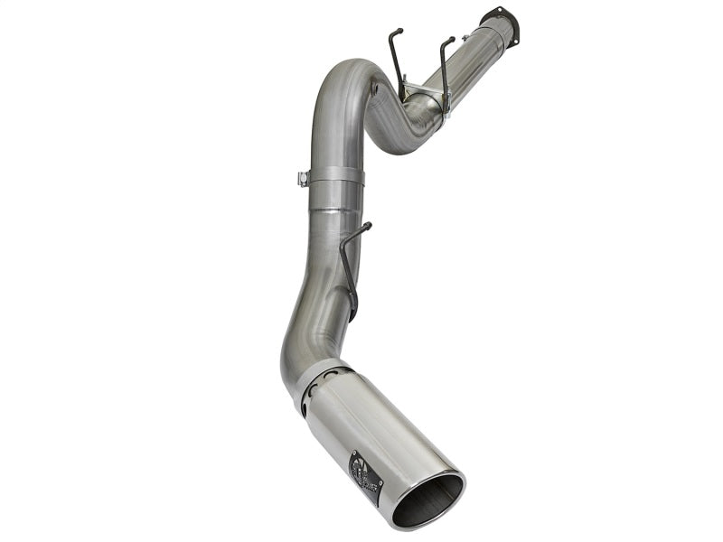 aFe 49-43090-P LARGE BORE HD 5in 409-SS DPF-Back Exhaust w/Polished Tip 2017 Ford Diesel Trucks V8 6.7L (td)