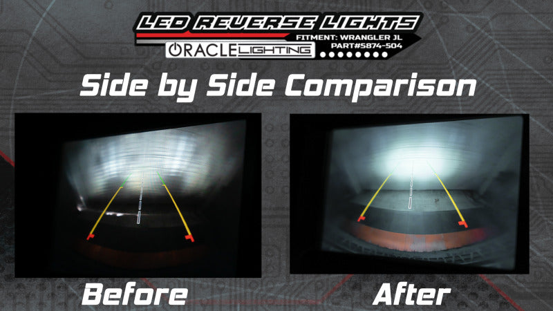 ORACLE Lighting 5874-504 Oracle Rear Bumper LED Reverse Lights for Jeep Wrangler JL - 6000K