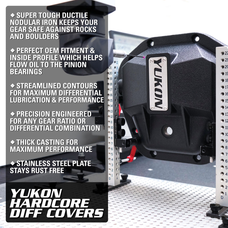 Yukon Gear & Axle YHCC-D30JL Yukon Hardcore Nodular Iron Cover for 2018 Jeep Wrangler JL Front Dana 30