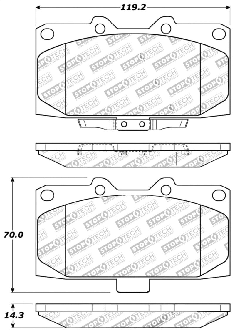 Stoptech 309.11820 StopTech Performance 06-07 Subaru Impreza WRX/WRX STi Front Brake Pads