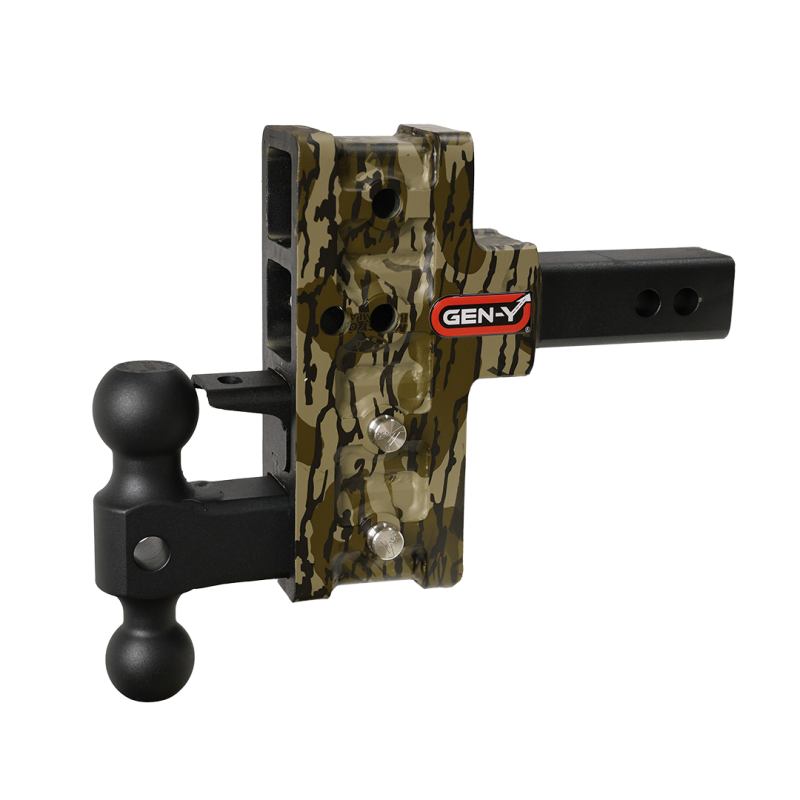 GEN-Y Hitch GH-424-MO Gen-Y Mega Duty 2in Shank 5in Offset Drop 1.5K TW 10K Hitch w/GH-031 Dual-Ball/GH-032 - Mossy Oak