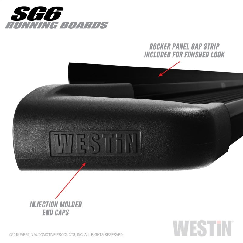 Westin 27-64735 SG6 Black Aluminum Running Boards 79 in