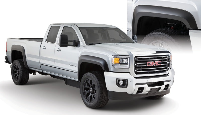 Bushwacker 40966-02 15-18 GMC Sierra 2500 HD Extend-A-Fender Style Flares 4pc 78.8/97.6in Bed - Black