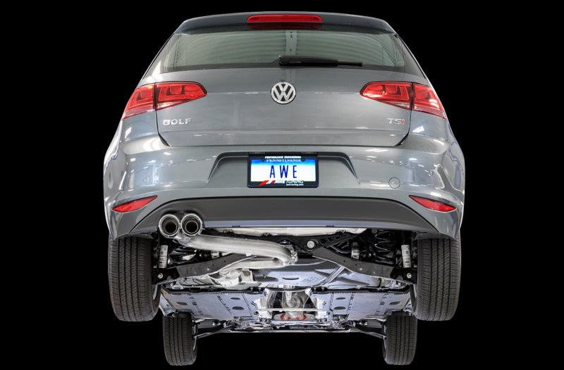 AWE Tuning 3020-22020 VW MK7 Golf 1.8T Track Edition Exhaust w/Chrome Silver Tips (90mm)