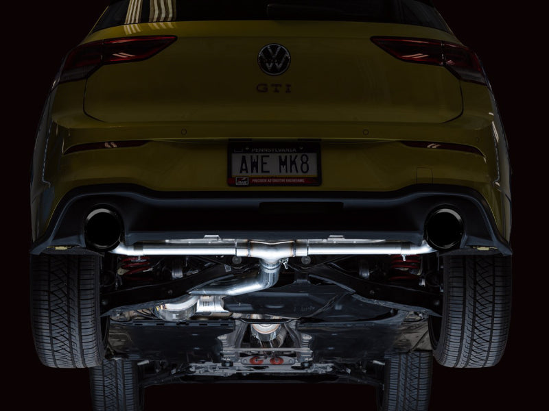 AWE Tuning 3015-33658 AWE 2022 VW GTI MK8 Touring Edition Exhaust - Diamond Black Tips