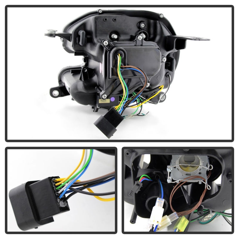SPYDER 5080615 Spyder Mini Cooper 2010-2012 Projector Headlights Xenon/HID Model- DRL Blk PRO-YD-MC07-HID-DRL-BK