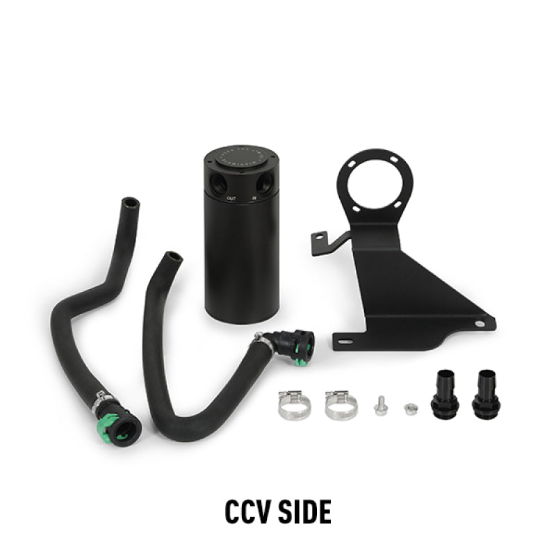 Mishimoto MMBCC-F35T-11SBE 11-14 Ford F-150 EcoBoost 3.5L Baffled Oil Catch Can Kit - Black