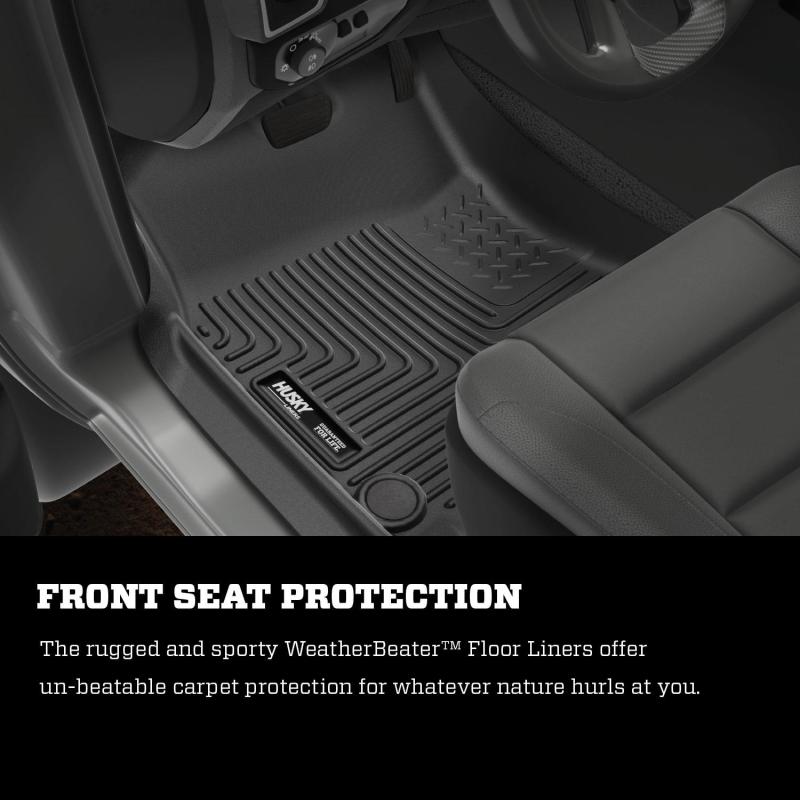 Husky Liners 94131 19-21 RAM 2500/3500 Mega Cab Weatherbeater Front and 2nd Seat Floor Liners - Black