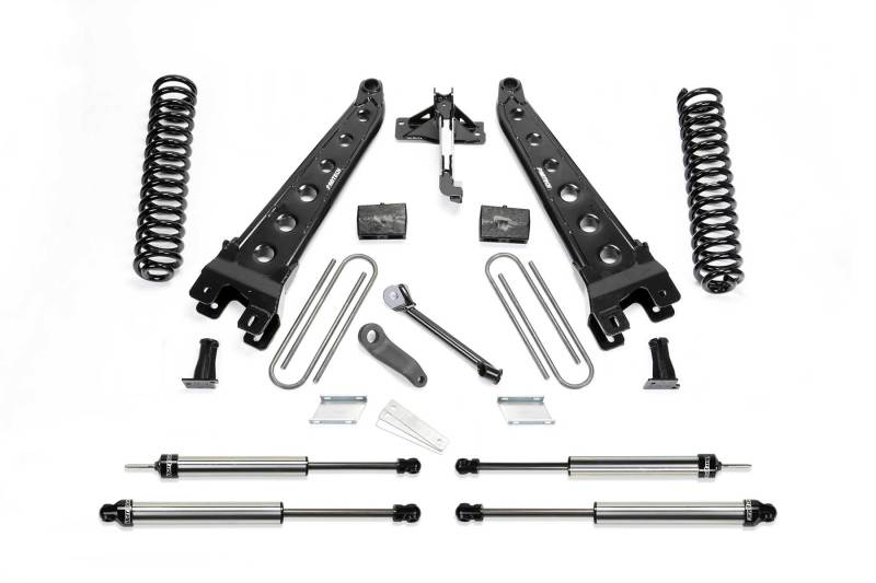 Fabtech K2253DL 17-21 Ford F250/F350 4WD Gas 4in Rad Arm Sys w/Coils & Dlss Shks