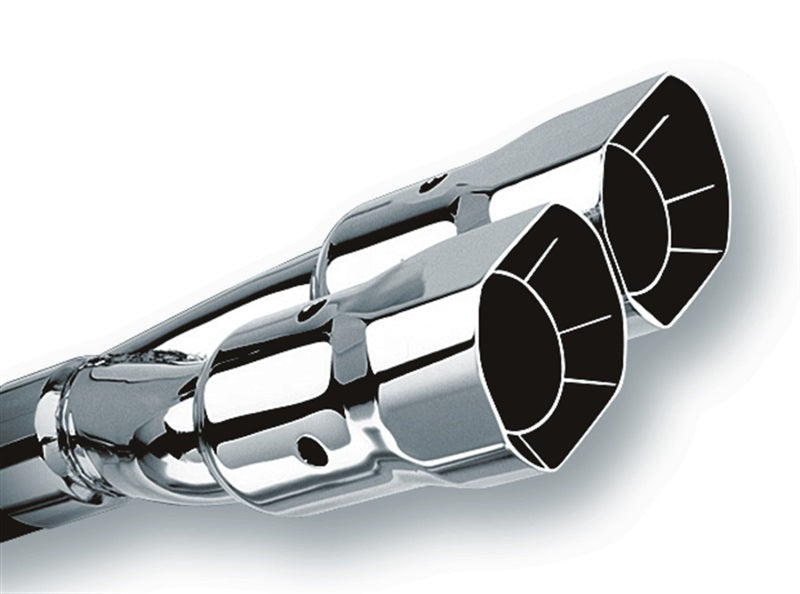 Borla 20233 Universal Polished Tip Dual Square Angle-Cut Intercooled (inlet 2 1/2in. Outlet 2 7/8 x 3 3/8i