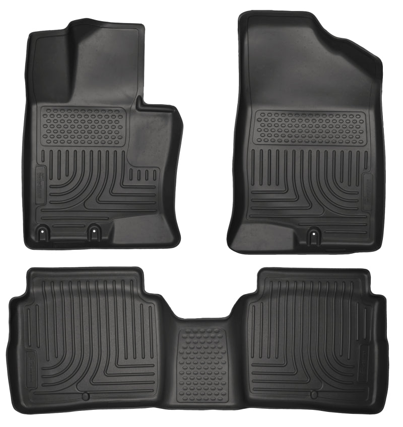 Husky Liners 99691 11-14 Kia Optima Weatherbeater Black Front & 2nd Seat Floor Liners