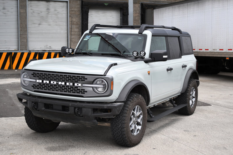 Go Rhino 20412974PC RealTruck 21-24 Ford Bronco 4dr VoltStep Electric Running Board Kit (No Drill) - Tex. Blk
