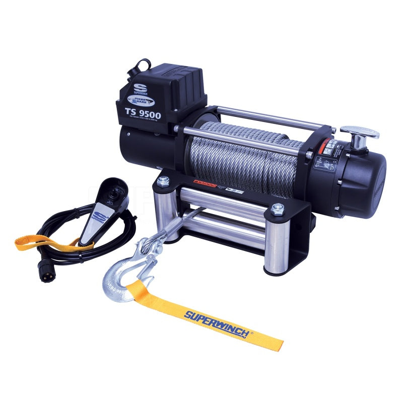 Superwinch 1595200 9500 LBS 12V DC 11/32in x 95ft Steel Rope Tiger Shark 9500 Winch