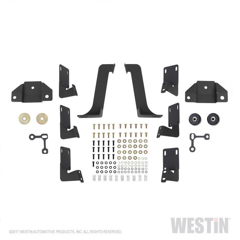 Westin 56-534015 99-16 Ford F-250/350/450/550 CC (6.75ft Bed) HDX Drop Whl to Whl Nerf Step Bars - Text Blk