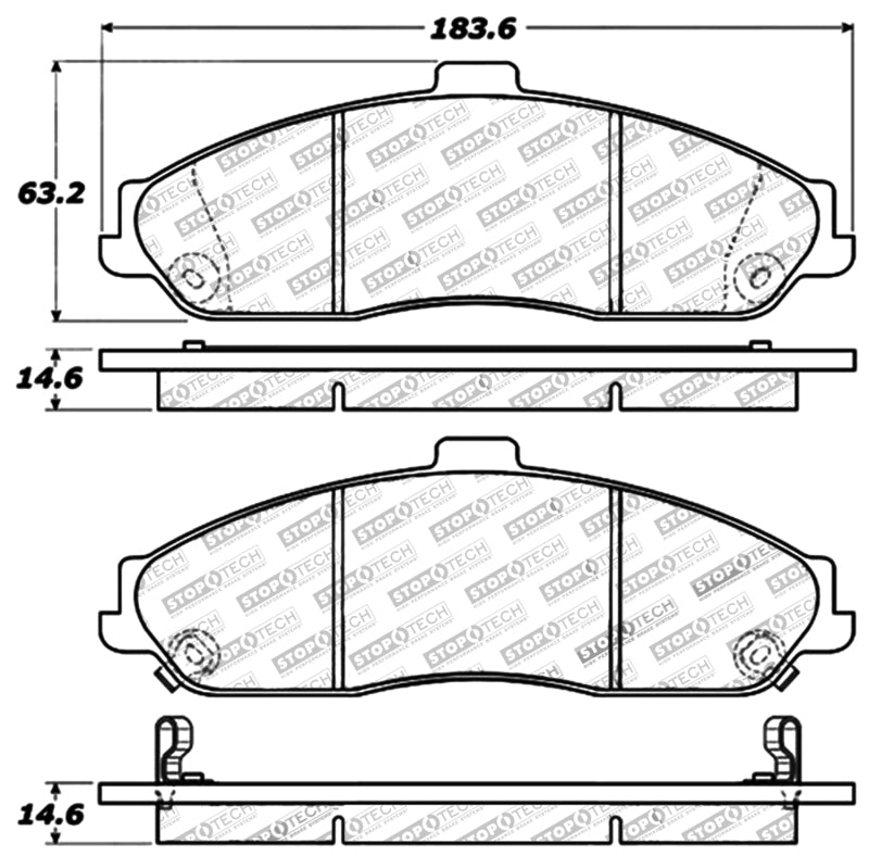 Stoptech 309.07310 StopTech Performance 04-08 Cadillac XLR/XLR-V / 97-10 Corvette / 05-06 Pontiac GTO Front Brake Pads