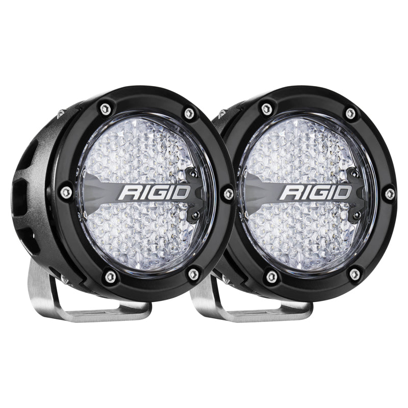 Rigid Industries 36400 360-Series 4in LED Off-Road Diffused Beam - RGBW Backlight (Pair)