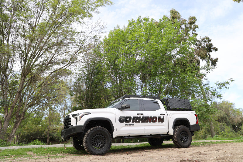 Go Rhino 20443587PC 22-23 Toyota Tundra CrewMax Cab 4dr E-BOARD E1 Electric Running Board Kit - Tex. Blk