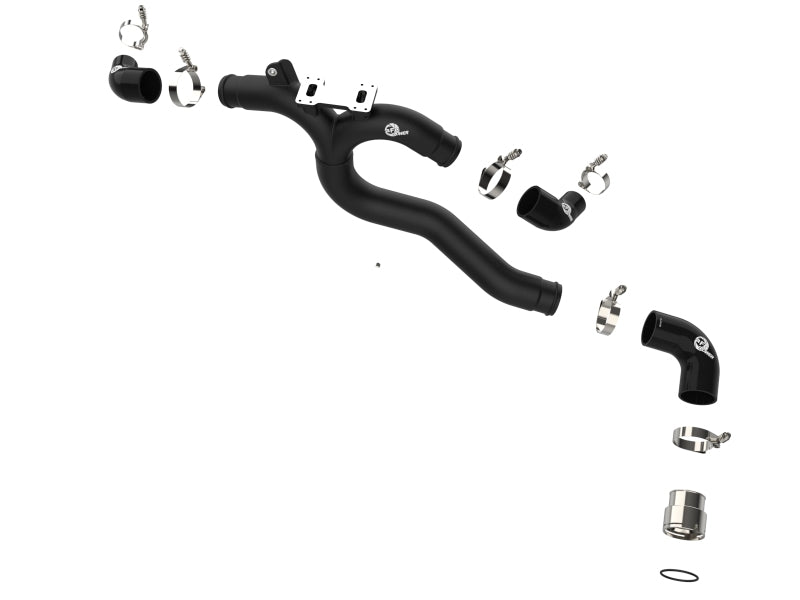 aFe 46-20508-B Kia Stinger 18-22 V6-3.3L (tt) BladeRunner Hot Charge Pipe- Black