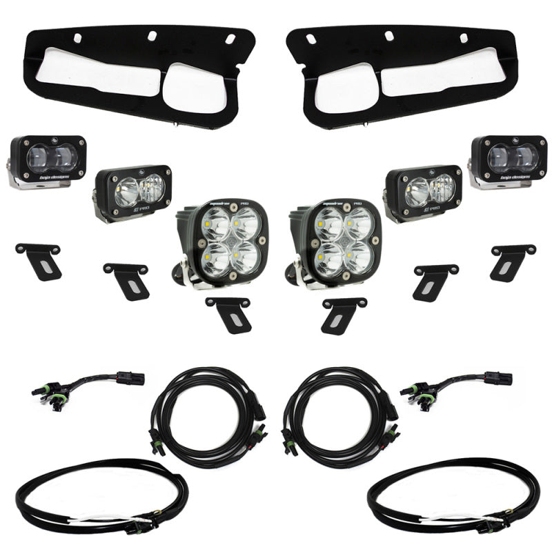 Baja Designs 448175UP 21-22 Ford Bronco w/Steel Bumper S2 SAE Pro Fog Pocket Light Kit w/Upfitter - Clear